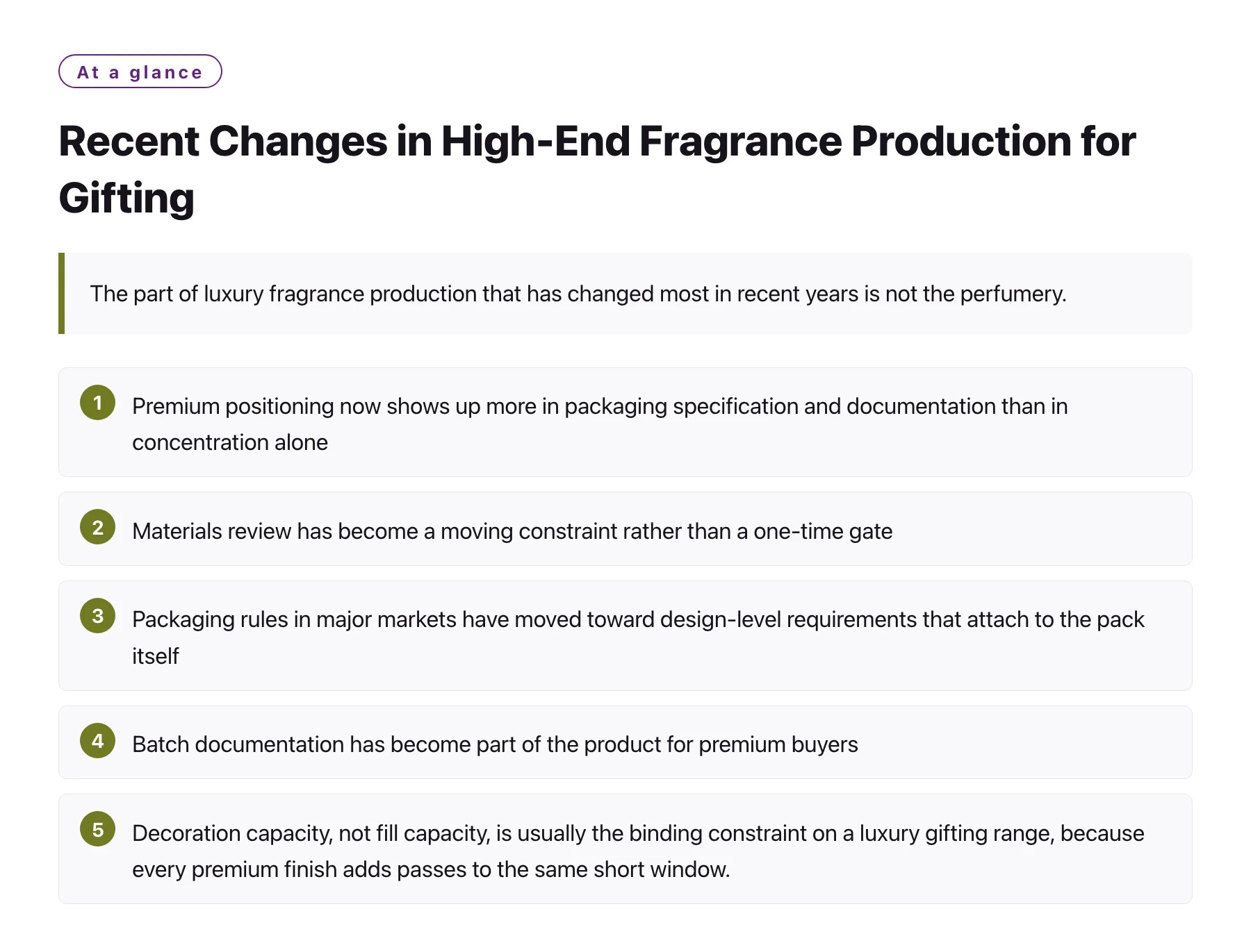 Recent Changes in High-End Fragrance Production for Gifting——全文要点速览